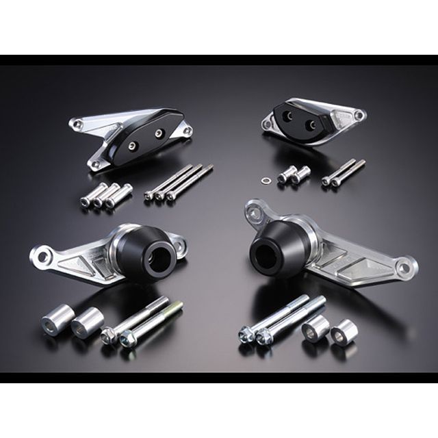 アグラス B-KING レーシングスライダー 4点SET ジェネA カラー ジュラコン/ホワイト タイプ ロゴ無 AGRAS バイクの通販は