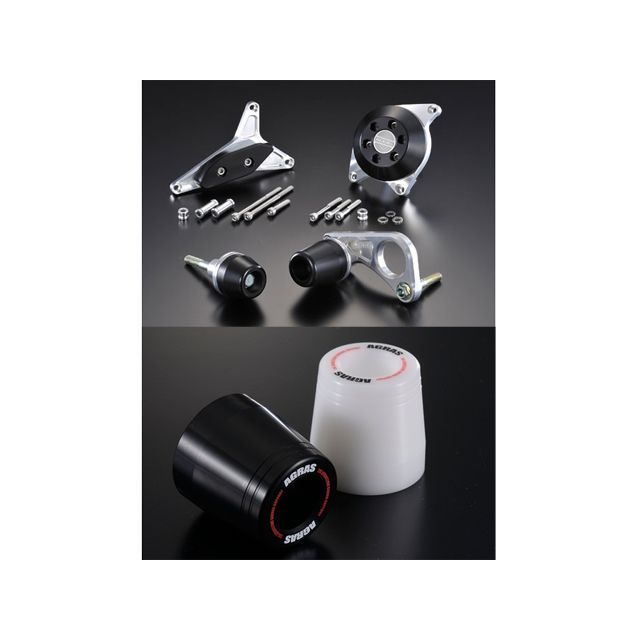 アグラス GSX-R750 レーシングスライダー 4点SET カラー ジュラコン/ブラック タイプ ロゴ有 AGRAS バイクの通販は