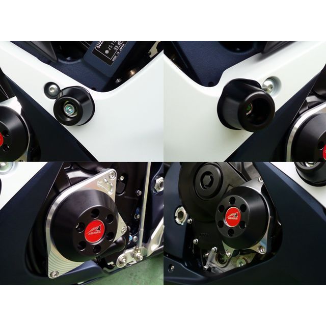 アグラス GSX-R600/750 レーシングスライダー 4点SET カラー ジュラコン/ホワイト タイプ ロゴ無 AGRAS バイクの通販は