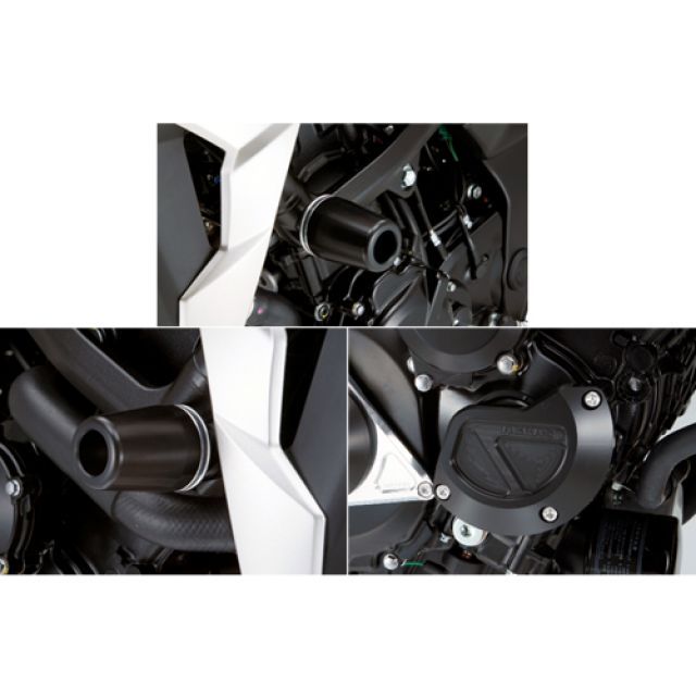 アグラス GSR750 レーシングスライダー 3点SET フレームφ50＋スターターB カラー ジュラコン/ブラック タイプ ロゴ有 AGRAS