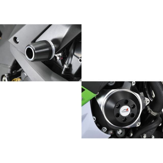 アグラス ZX-10R レーシングスライダー 3点セット スターターC カラー ジュラコン/ブラック タイプ ロゴ無 AGRAS