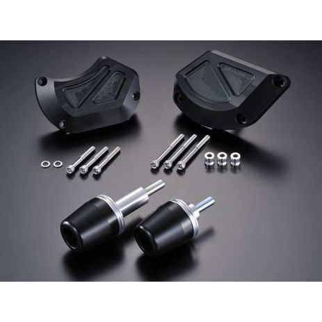 アグラス ZX-10R レーシングスライダー 4点SET B カラー ジュラコン/ブラック タイプ ロゴ無 AGRAS
