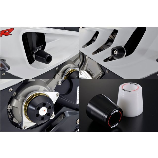 アグラス S1000RR レーシングスライダー 3点SET フレーム＋ジェネレーターA カラー チタン/ホワイト タイプ ロゴ有 AGRAS