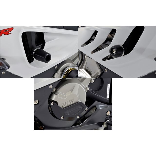 アグラス S1000RR レーシングスライダー 3点SET フレーム＋ジェネレーターB カラー ジュラコン/ブラック タイプ ロゴ無 AGRAS