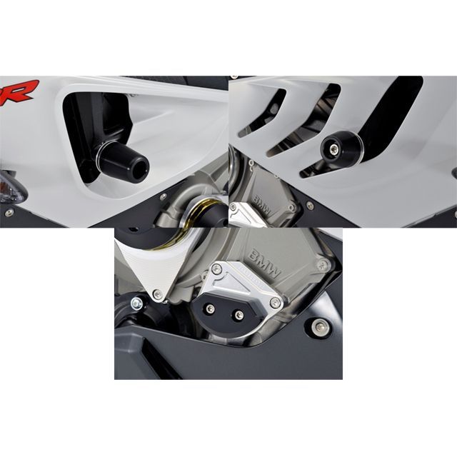 アグラス S1000RR レーシングスライダー 3点SET フレーム＋クランクA カラー ジュラコン/ブラック タイプ ロゴ無 AGRAS