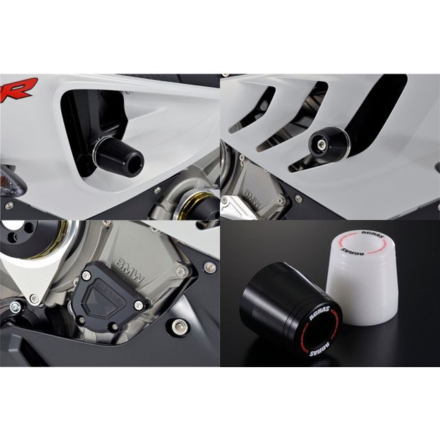 アグラス S1000RR レーシングスライダー 3点SET フレーム＋クランクB カラー ジュラコン/ホワイト タイプ ロゴ有 AGRAS