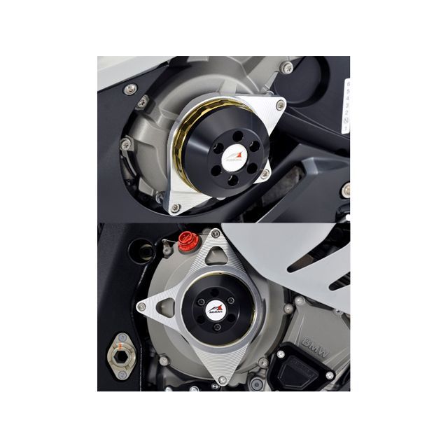 アグラス S1000RR レーシングスライダー 2点SET ジェネレーターA＋クラッチ カラー チタン/ホワイト AGRAS バイクの通販は