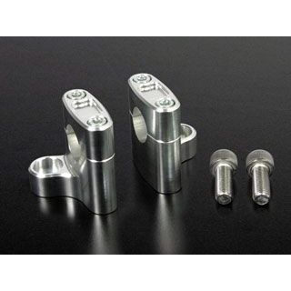 SP武川 12V DAX50 モンキー ノーマルトップブリッジ用バーハンドル変換アルミ削り出しハンドルホルダー カラー シルバー SP TAKEGA…
