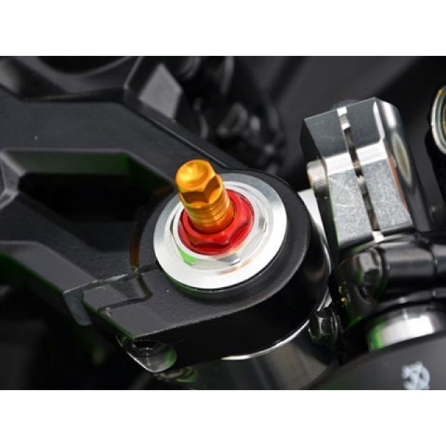 アグラス Ninja250SL フロントフォークイニシャルアジャスター カラー レッド AGRAS