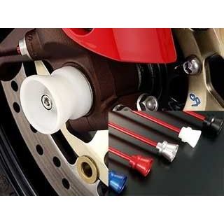 アグラス フロントアクスルプロテクター ファンネルタイプ 仕様 ジュラコン（R） カラー ホワイト AGRAS バイク