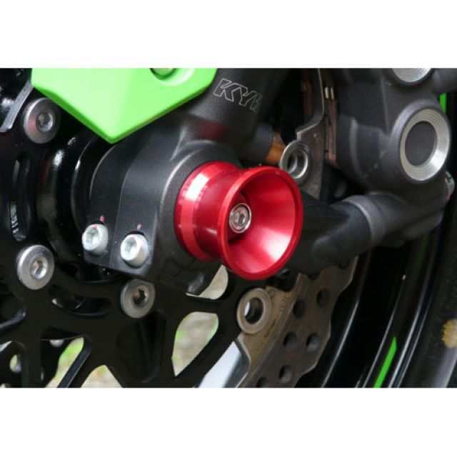 アグラス ZX-10R ZX-6R/RR アクスルプロテクター ファンネルタイプ 仕様 アルミ カラー ブルー AGRAS バイク