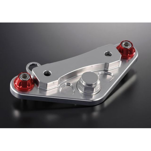 アグラス 純正ハンドル用トップブリッジ 警告灯ステー無/20mmUP フォークトップリテーナー シルバー AGRAS バイクの通販は