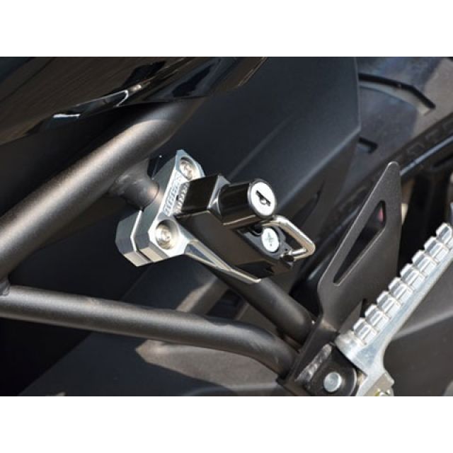 アグラス Ninja250SL ヘルメットホルダー アルミステー ブラック ヘルメットロック ブラック AGRAS バイクの通販は