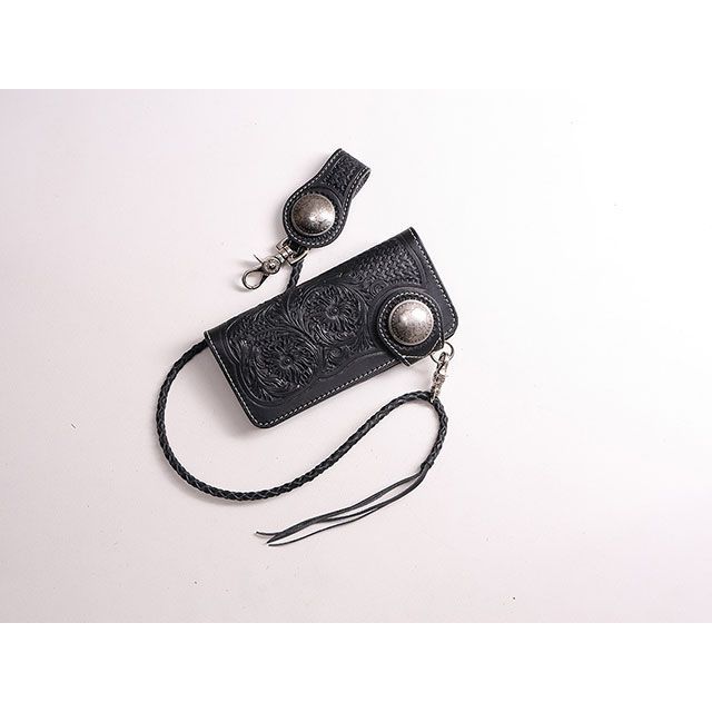 デグナー W-75 カービングレザーウォレット カラー ブラック DEGNER