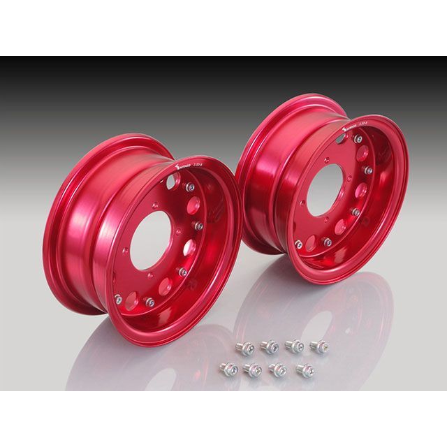 キタコ モンキー/ゴリラ/モンキーバハ モンキー（FI車） 8インチ アルミホイールセット 3.50 カラー レッドアルマイト KITACO バイクの通販は
