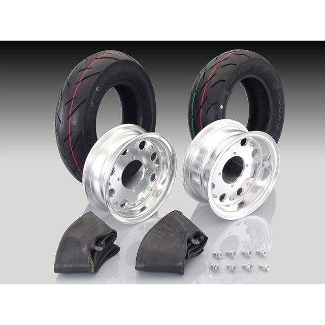 キタコ モンキー/ゴリラ/モンキーバハ モンキー（FI車） 8インチアルミホイール入門セット 3.50/8＋110/80タイヤ カラー ゴールドアル…の通販は