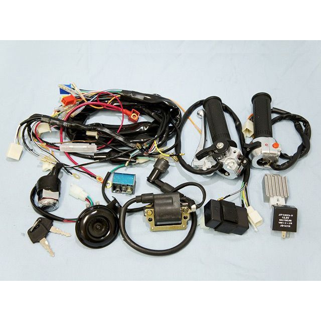 ジーエムモト 12Vダックス メインハーネス＆電装パーツ キット 仕様 シャリー用 GM-MOTO バイクの通販は