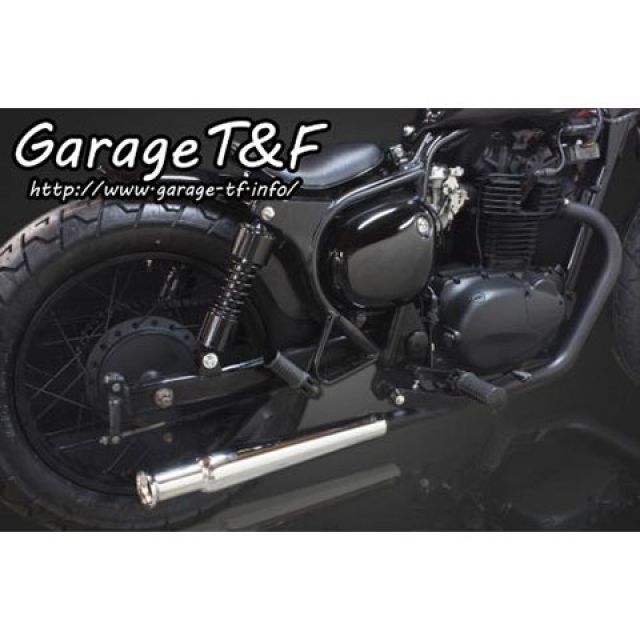 ガレージT&F トランペットマフラー フルエキタイプ（ブラック） サイレンサー メッキ T&F バイクの通販は