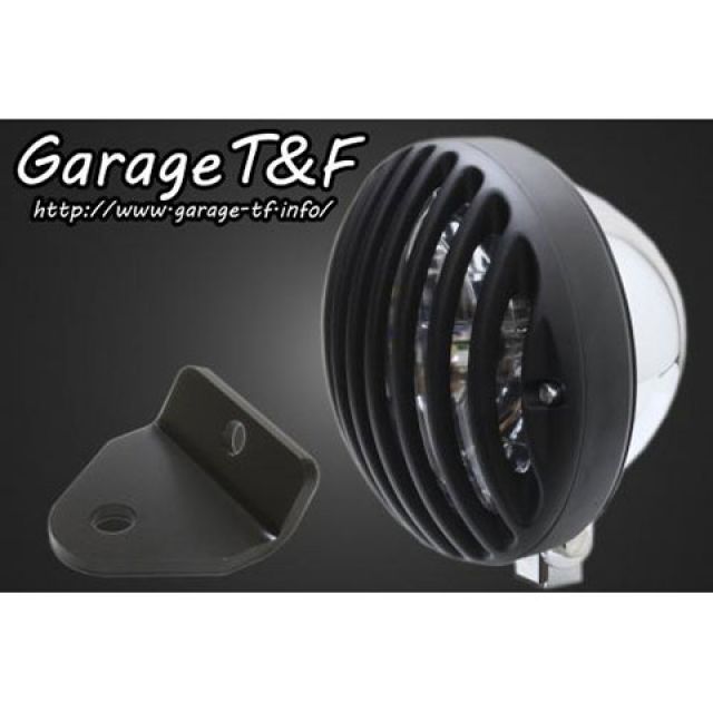ガレージT&F マグナ50 5.75インチバードゲージヘッドライト＆ライトステー（タイプH）キット ヘッドライト メッキ ゲージ ブラック T&F