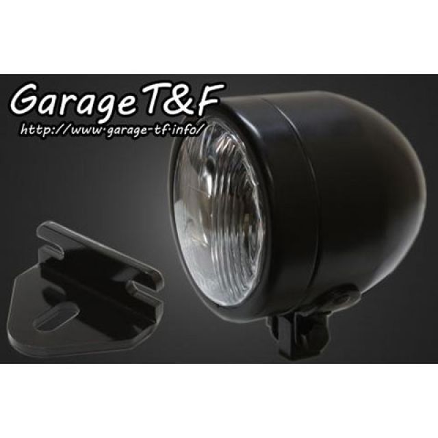 ガレージT&F W650 4インチドームライト＆ライトステー（タイプE）キット カラー ブラック T&F