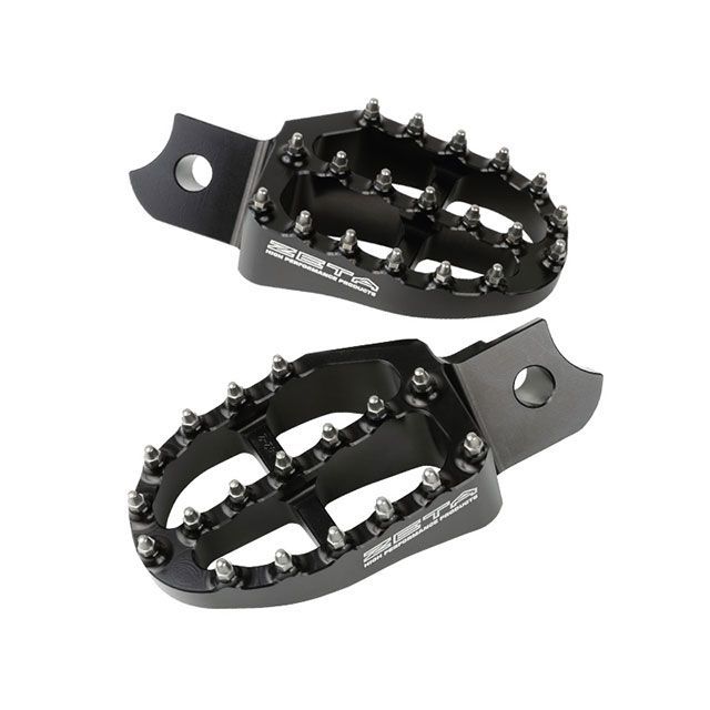 ジータ KX250F KX450F アルミニウムフットペグ（ブラック） ZETA_1