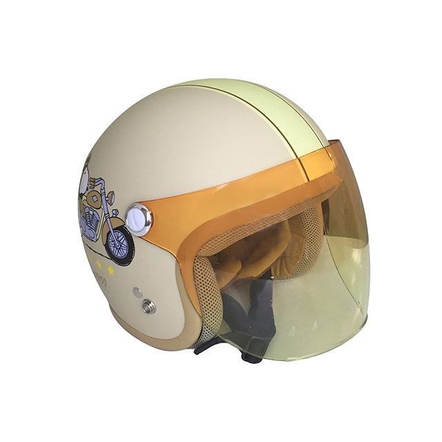 スヌーピーヘルメット ジェットヘルメット シールド付き 女性用