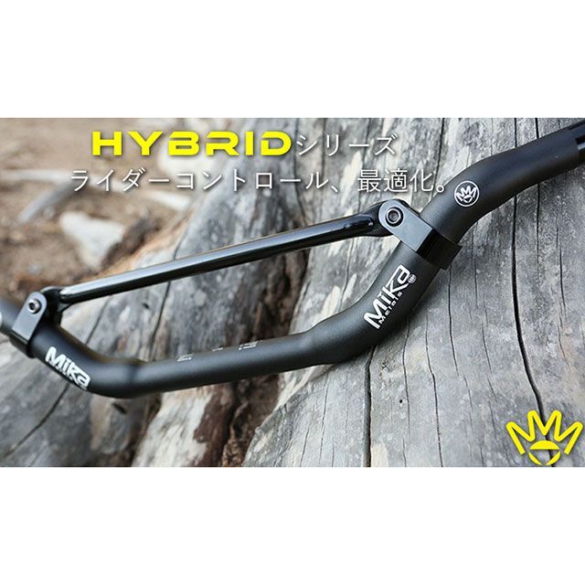 ミカメタルズ 汎用 Hybrid シリーズハンドルバー（7/8ベースの大径バー） バーパッドカラー オレンジ べンドタイプ STEWART/VILL…