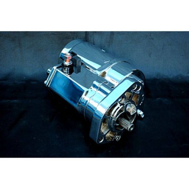 部品屋K&W EVO、BIGTWIN スターター 2.4kw クローム 89-06EVO＆BIG TWIN K&W バイクの通販は