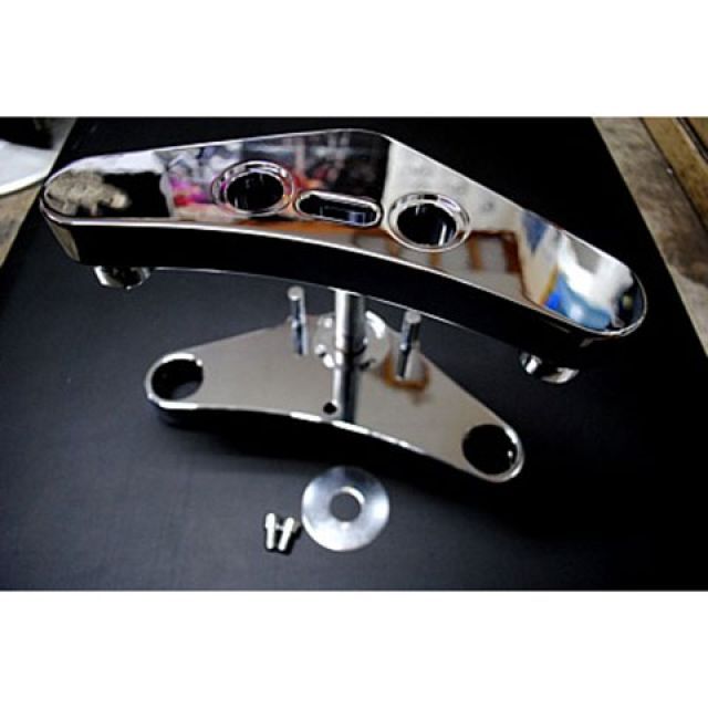 部品屋K&W ハーレー用 ビレットトリプルツリー3 K&W