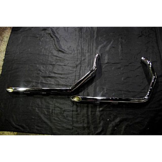 部品屋K&W スポーツスター スポーツスター04以降対応ドラッグパイプマフラー 1-3/4インチ K&W