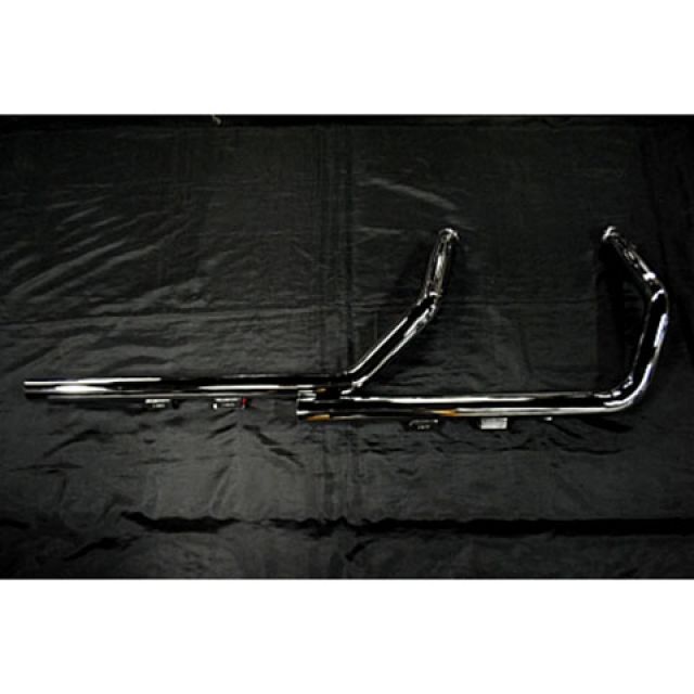 部品屋K&W スポーツスター スポーツスター 04-06 ドラッグパイプマフラー 2インチ K&W