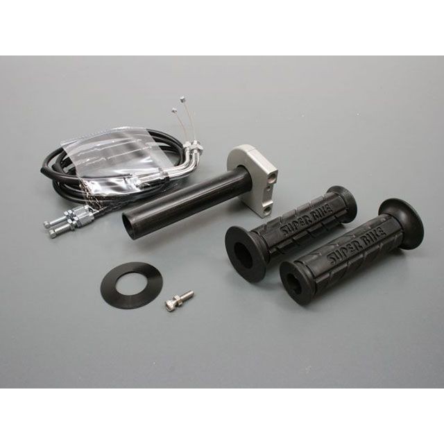 アクティブ 汎用 汎用スロットルキット TYPE-3 巻取φ36 ホルダーカラー シルバー ワイヤー メッキ金具/800mm ACTIVE バイクの通販は