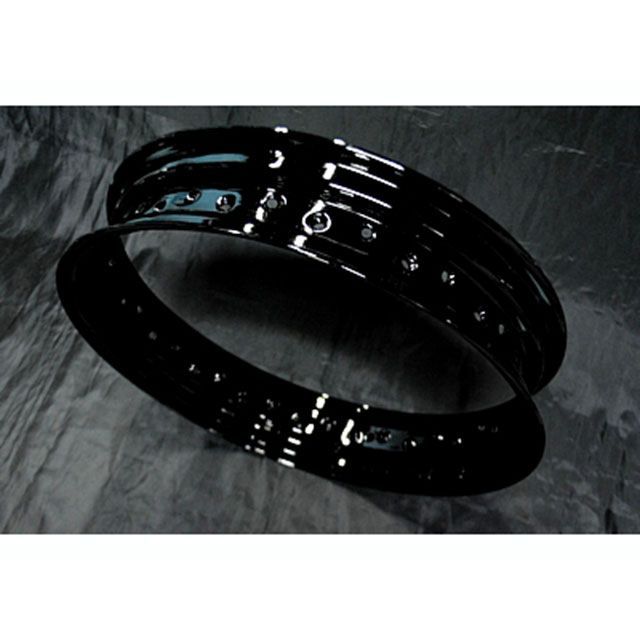 部品屋K&W DS400 DS400用鉄リム16inリアホイールKIT 仕様 黒 K&W バイク