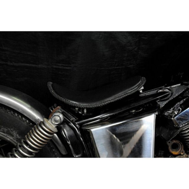 部品屋K&W DS250 DS400 専用ソロシートKIT リジットタイプ（本革レース編み込みサドルシート） 車種 DS250 カラー 黒 K&W