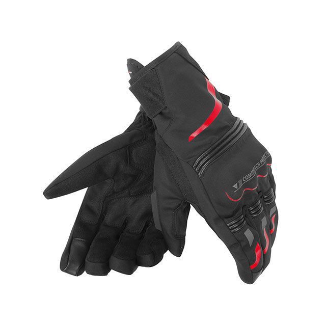 ダイネーゼ TEMPEST UNISEX D-DRY SHORT GLOVES カラー R08-BLACK/RED サイズ L Dainese バイク