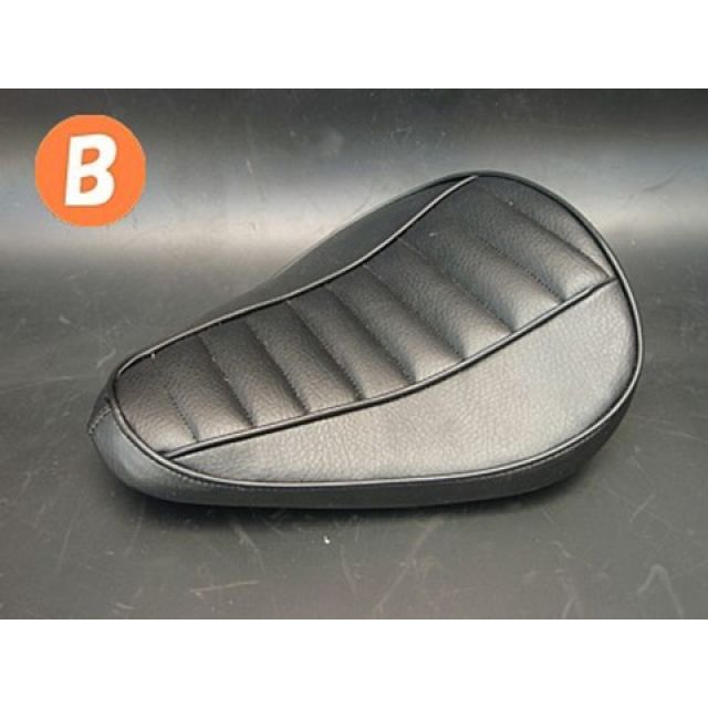 部品屋K&W エストレヤ 専用ソロシートKIT スプリングタイプ（ステッチ） タイプ Bタイプ カラー 黒 K&W