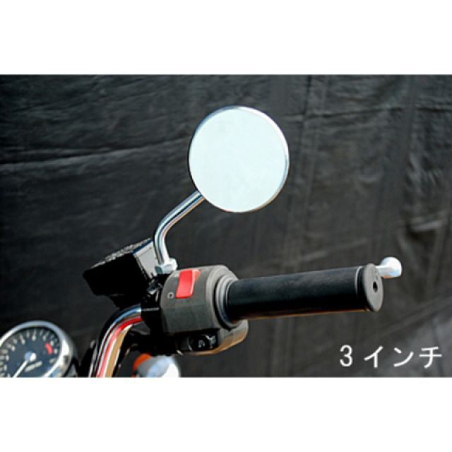 部品屋K&W W650/400 ラウンドミラー 仕様 左右セット3インチ K&W バイクの通販は