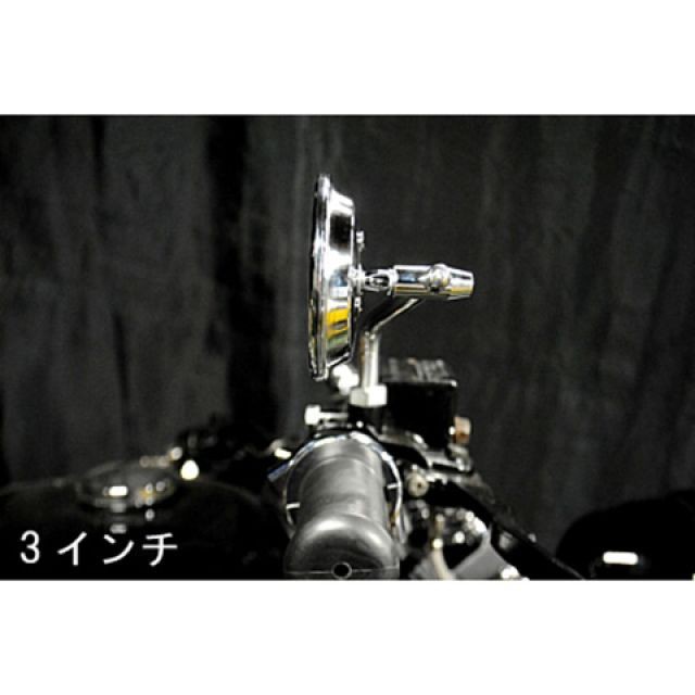 部品屋K&W SR400/500 ラウンドミラー 仕様 右用3インチ K&W バイク