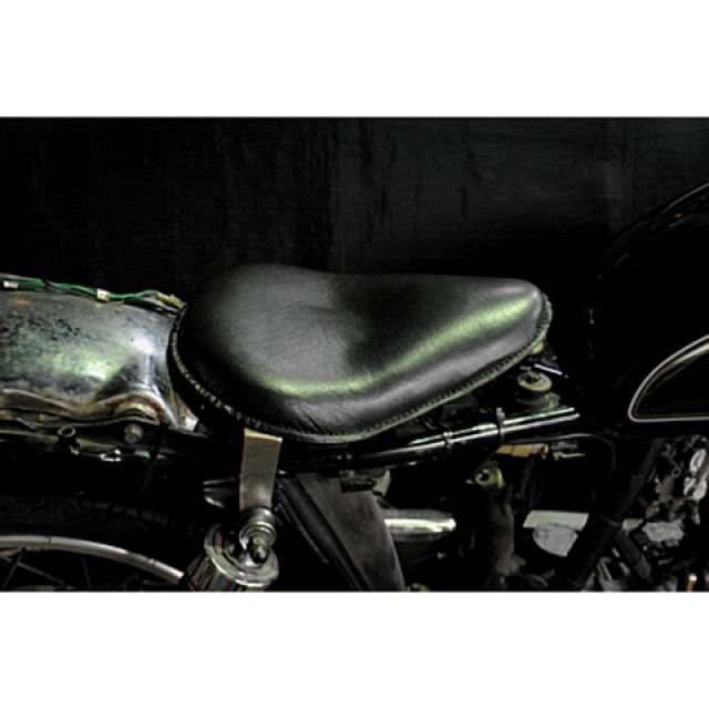 部品屋K&W SR400/500 専用ソロシートKIT リジットタイプ（本革サドルシート） カラー 黒 K&W バイクの通販は