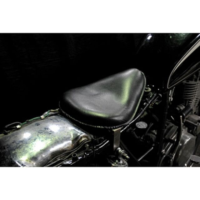 部品屋K&W SR400/500 専用ソロシートKIT リジットタイプ（本革サドルシート） カラー 黒 K&W バイクの通販は