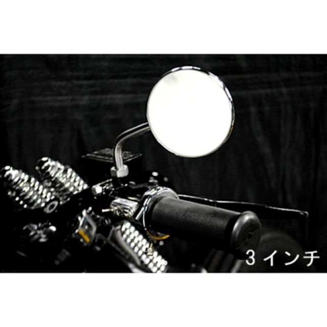 部品屋K&W MAGNA250 MAGNA250用ラウンドミラー 仕様 左右セット3インチ