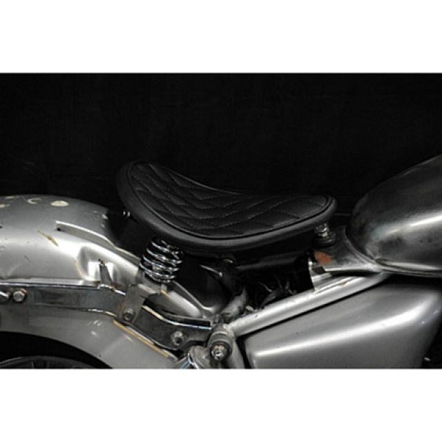 部品屋K&W Magna50 Magna50用 純正フェンダー対応ソロシートKIT スプリングタイプ（ステッチ） タイプ ダイヤ カラー 赤茶 K&W
