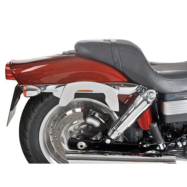 ヘプコ＆ベッカー Dyna Fat Bob サイドソフトケースホルダー（キャリア）「C-Bow」 カラー クローム HEPCO＆BECKER