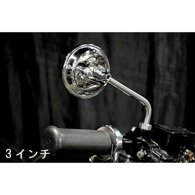部品屋K&W シャドウ シャドウスラッシャー ラウンドミラー 仕様 左右セット3インチ K&W_1