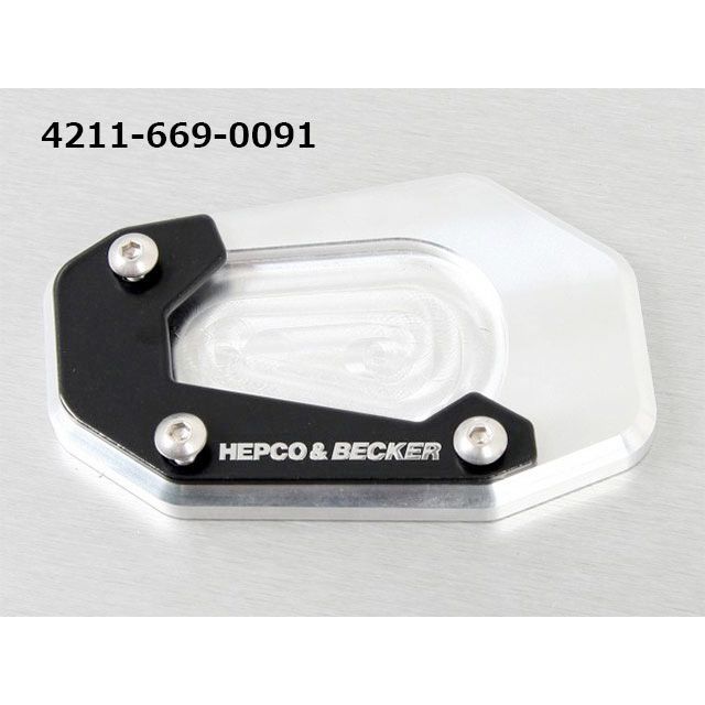 ヘプコ＆ベッカー RnineT サイドスタンドエンド（シルバー） HEPCO＆BECKER