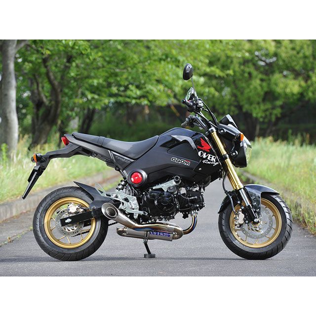 オーバーレーシング GROM スパイラル フルチタン マフラー OVER RACING_6