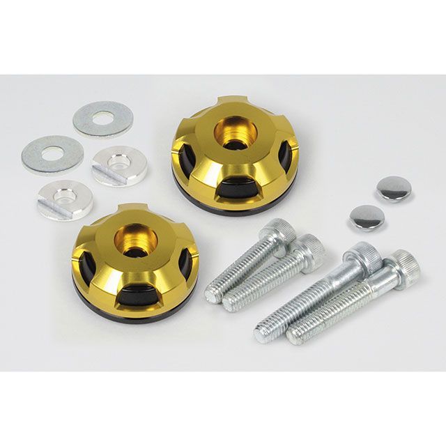 SP武川 2ピースハンドルバーエンド（ノーマルハンドル用） カラー ブラック/ゴールド SP TAKEGAWA バイクの通販は 5,498円