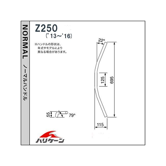 ハリケーン Z250（ABS無車） トラッカースペシャル ブリッジ付