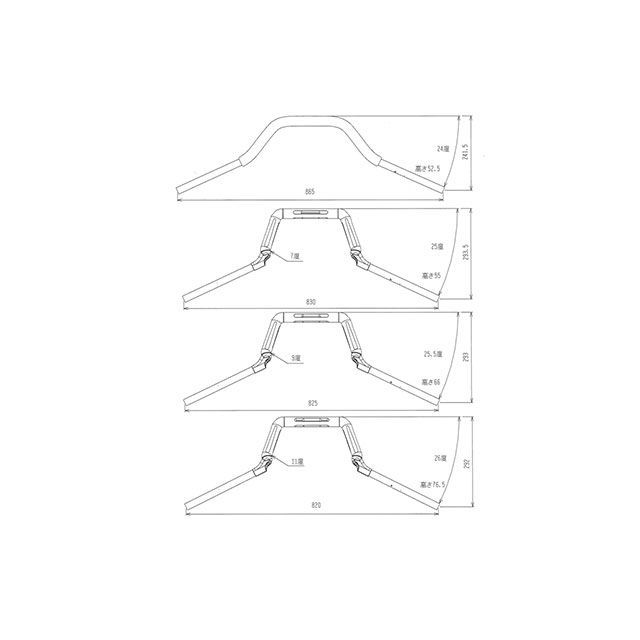 アエラ Xディアベル アルミ可変ハンドルバー カラー ポリッシュ AELLA