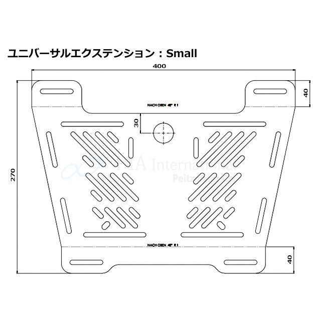 ヘプコ＆ベッカー 汎用 Speedrack用拡張プレート（UniversalExtension） スモール カラー シルバー HEPCO＆BECKER
